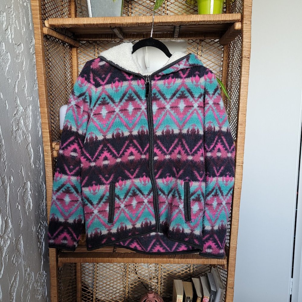 Zip up boho hoodie